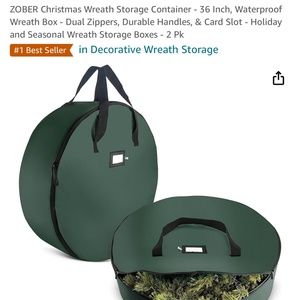 2, 36 inch Wreath Storage Containers